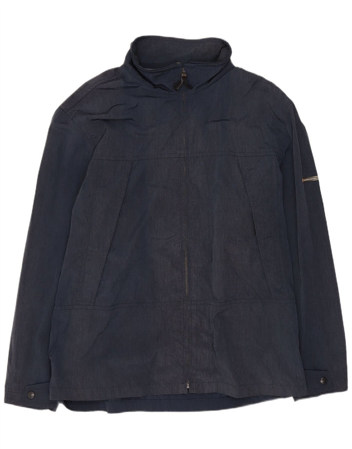 Jaqueta de chuva masculina Trussardi IT 52 XL azul marinho poliamida