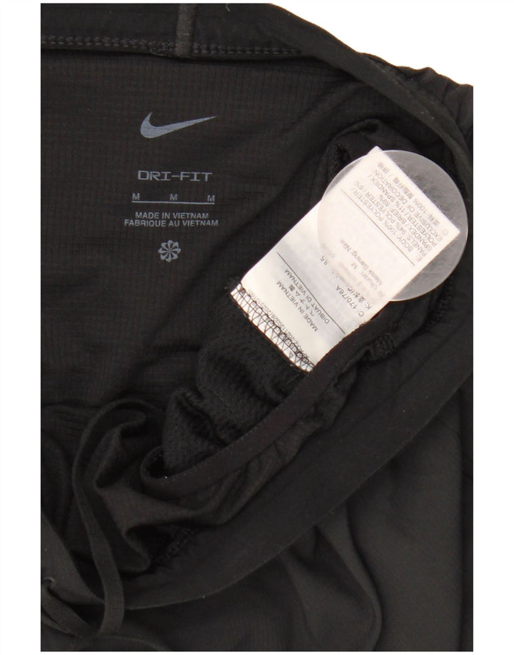 Nike Womens Dri Fit Graphic Sport Shorts UK 14 Médio Preto Poliéster