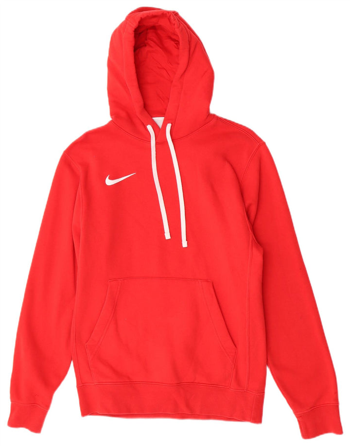 Nike Mens Hoodie Jumper Pequeno Algodão Vermelho