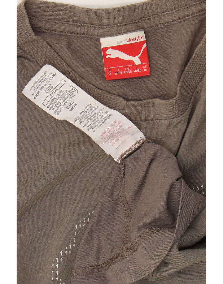 Camiseta masculina PUMA Graphic cinza médio algodão