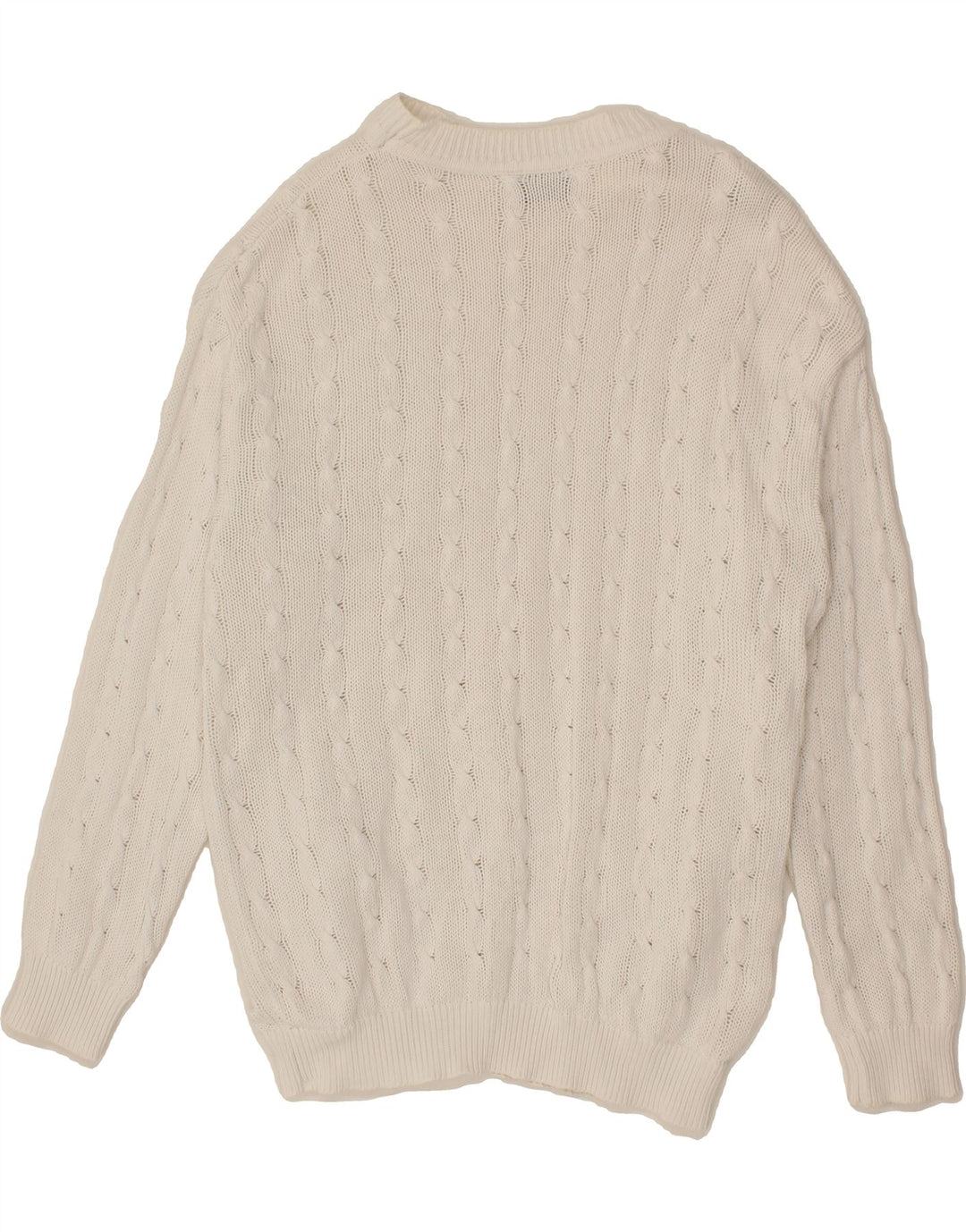 BENETTON Mens Boat Neck Jumper Sweater Small White Cotton Vintage Benetton and Second-Hand Benetton from Messina Hembry 