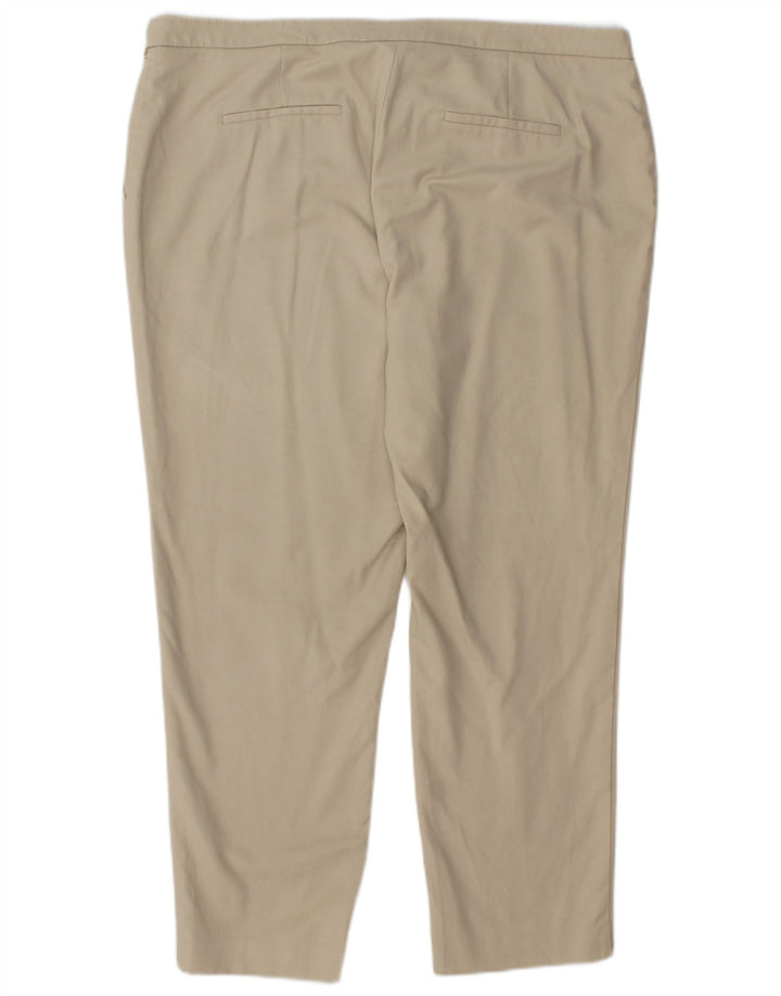 CALVIN KLEIN Calça feminina cortada reta US 16 2XL W38 L27 Bege