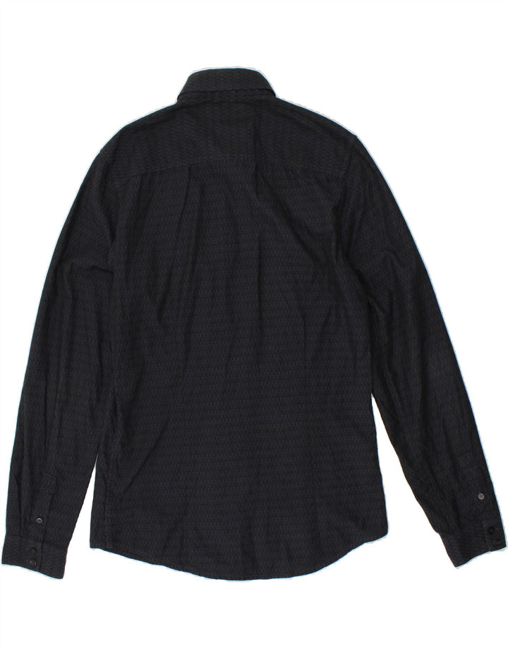 GUESS Mens Shirt Medium Navy Blue Argyle/Diamond Cotton | Vintage Guess | Thrift | Second-Hand Guess | Used Clothing | Messina Hembry 