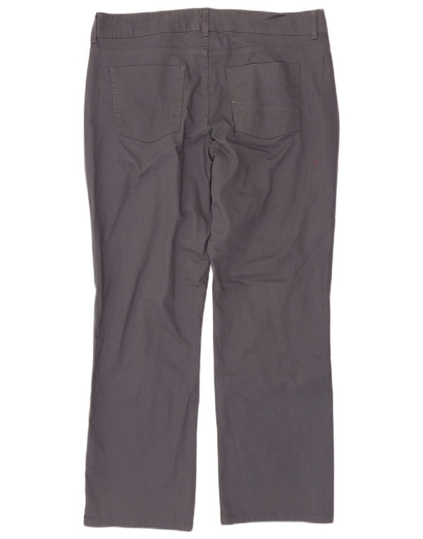Calça feminina reta casual Lee US 18 2XL W38 L31 algodão cinza