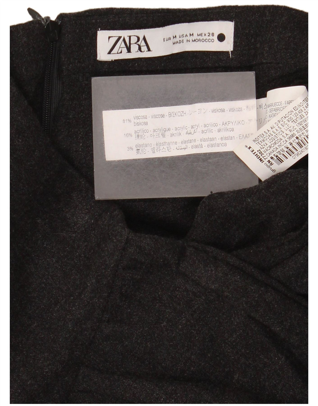 Saia lápis feminina Zara médio W30 viscose preta