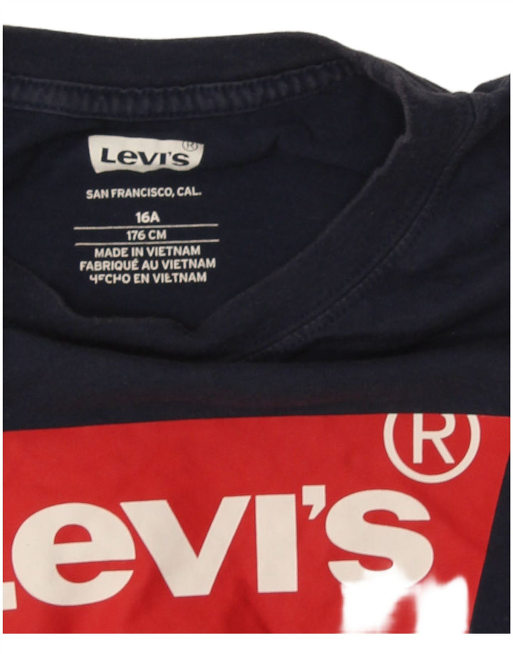 Top Levi's Boys Graphic T-Shirt 15-16 Anos Azul Marinho