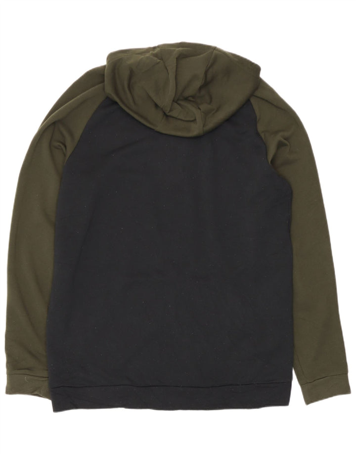 Suéter Nike masculino com capuz e zíper grande preto colorido em poliéster