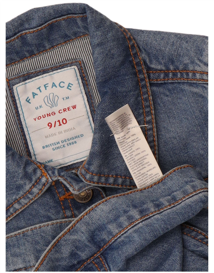 Jaqueta jeans feminina Fat Face 9-10 anos algodão azul