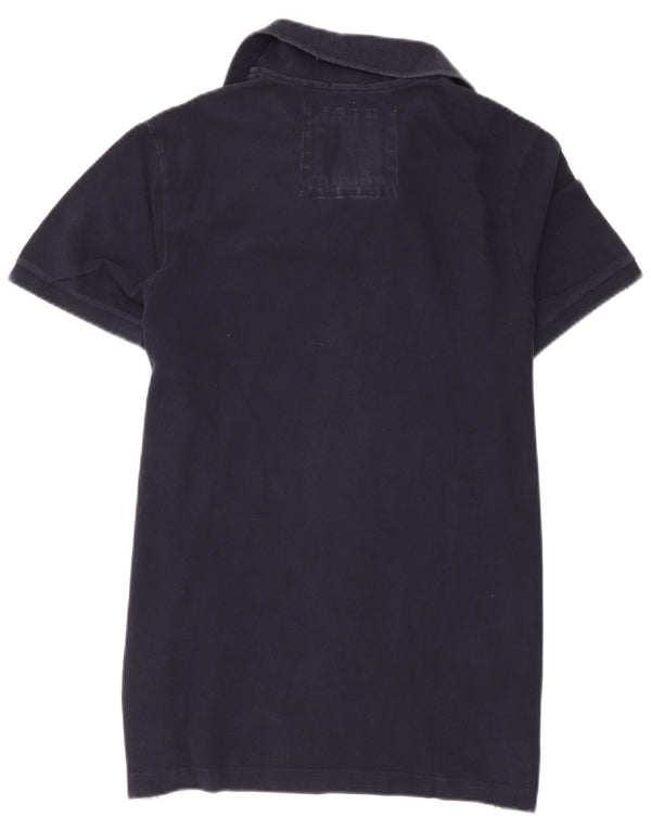 Camisa polo masculina Muscle Abercrombie & Fitch 2XL algodão azul marinho