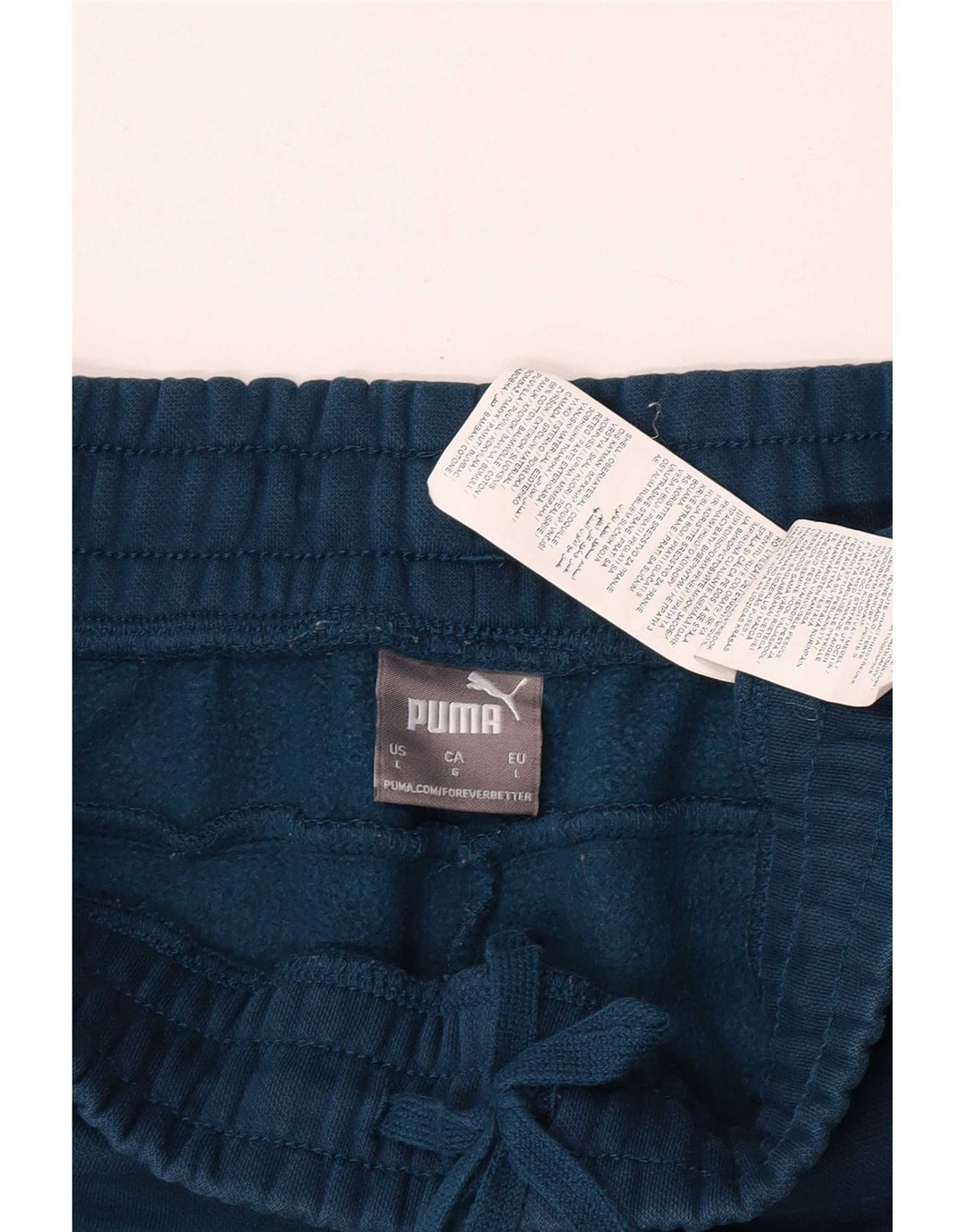 Calça de treino masculina Puma Joggers grande algodão azul