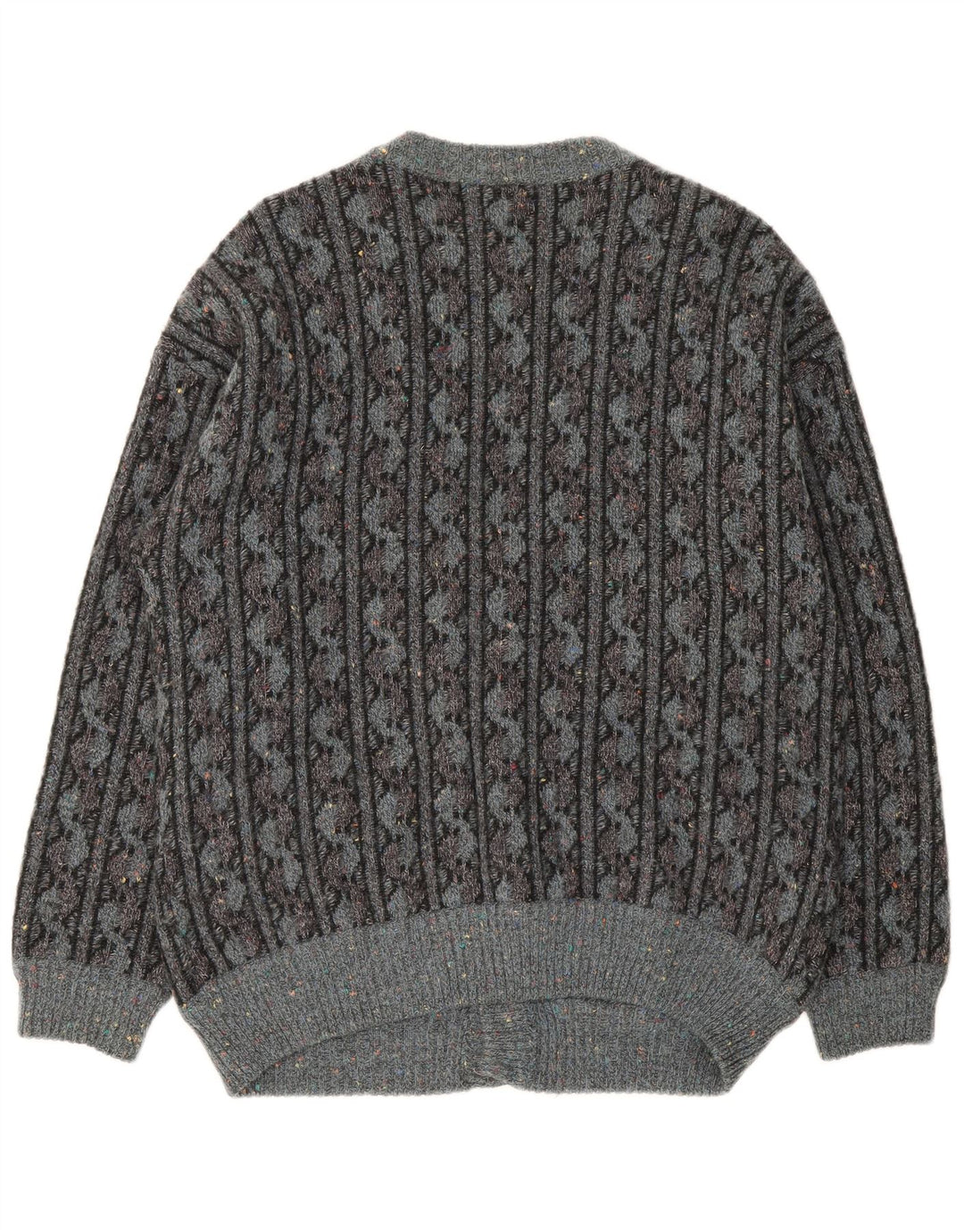 Suéter Cardigan Masculino Ranger IT 52 Lã Geométrica Cinza Grande