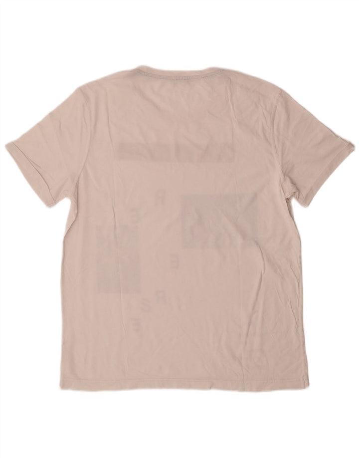 Camiseta gráfica masculina Benetton Top médio branco
