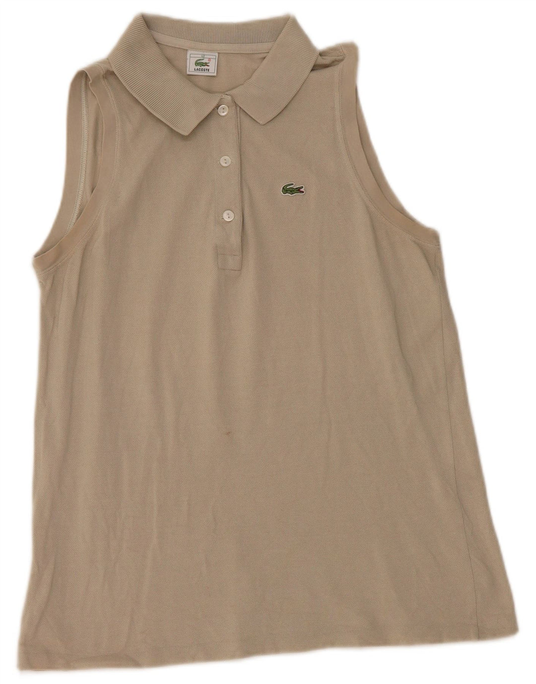 Polo feminino sem mangas Lacoste EU 42 grande cinza