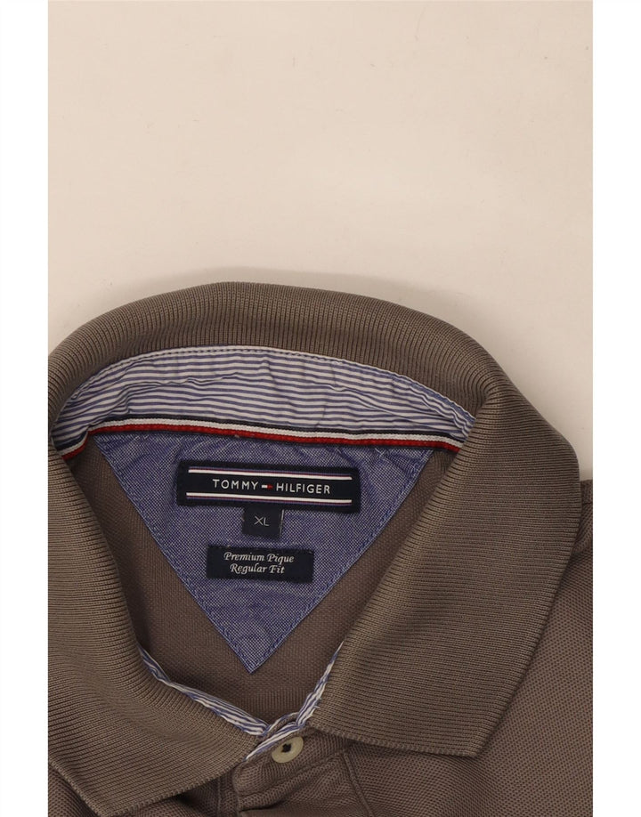 Camisa polo masculina Tommy Hilfiger Regular Fit XL algodão cinza