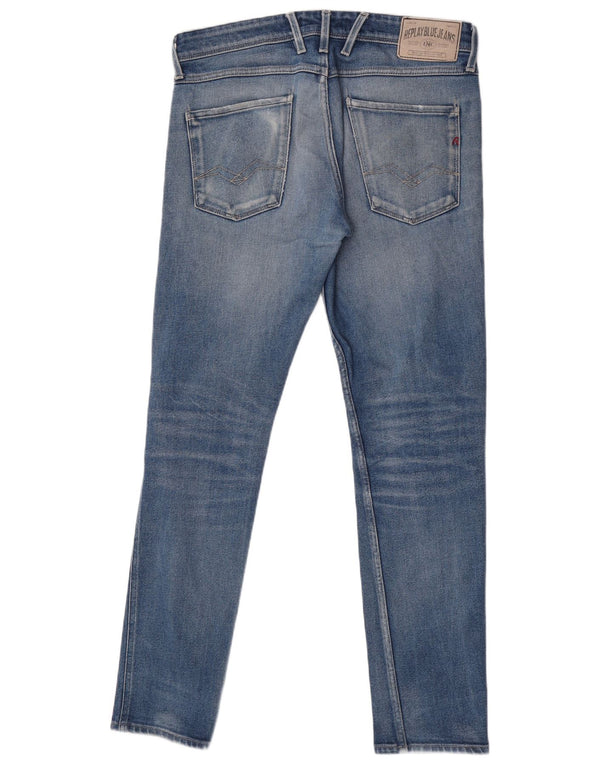 Replay Mens Anbass Slim Jeans W34 L32 Azul