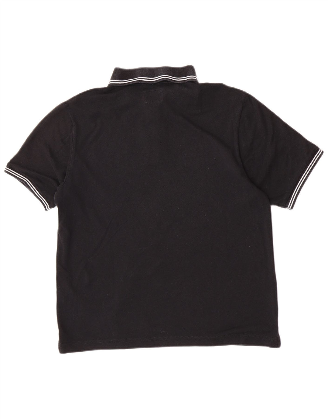 Camisa polo masculina Champion Easy Fit gráfica de algodão preto médio
