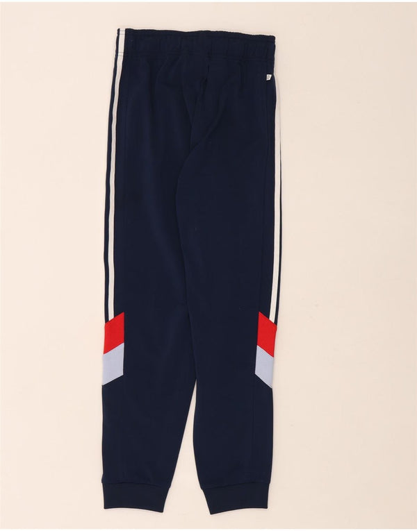 Adidas meninos calças de treino joggers 11-12 anos azul marinho colorblock