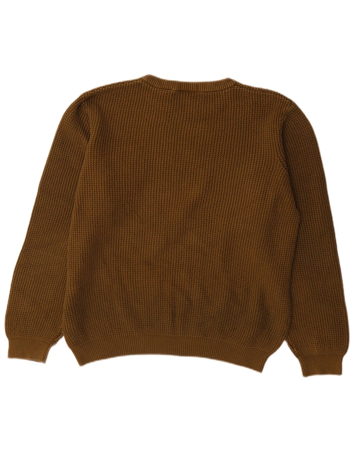 Suéter masculino Timberland com gola redonda, grande algodão cáqui