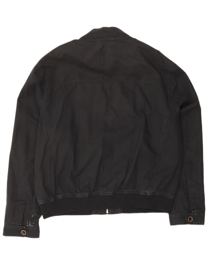 Jaqueta masculina Marks & Spencer Autograph Bomber UK 42 XL algodão preto