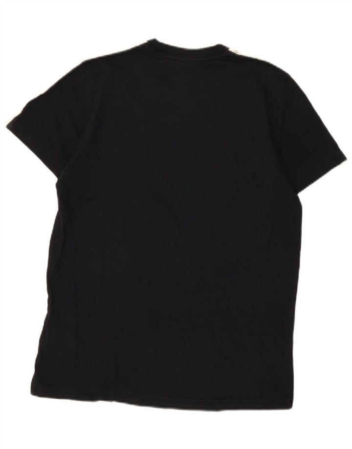 Adidas Mens Graphic T-Shirt Top Pequeno Algodão Preto