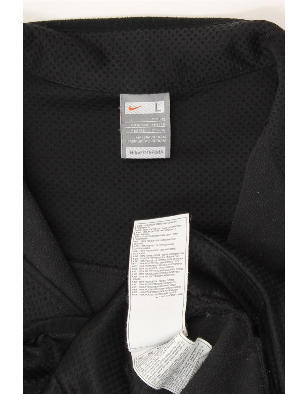 Nike Mens Tracksuit Top Jacket UK 42/44 Grande Poliéster Preto