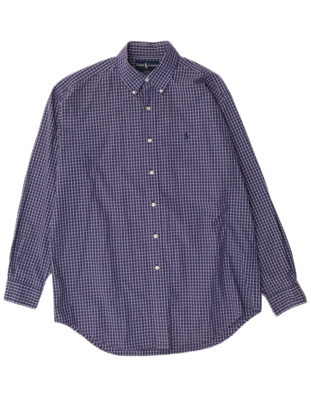 Camisa Ralph Lauren Masculina Blake Relaxed Fit Algodão Xadrez Azul Médio