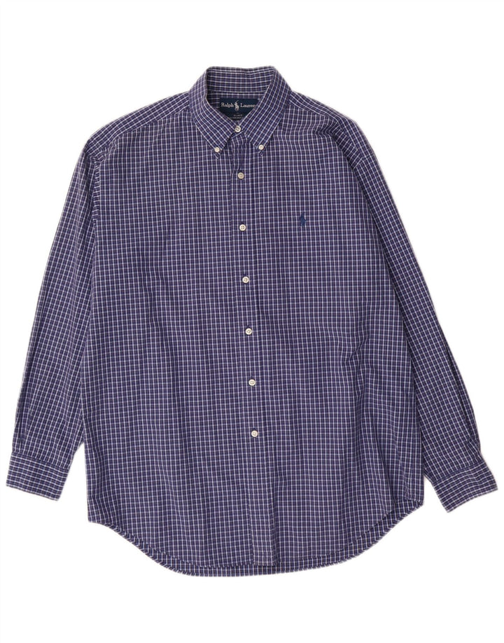 Camisa Ralph Lauren Masculina Blake Relaxed Fit Algodão Xadrez Azul Médio
