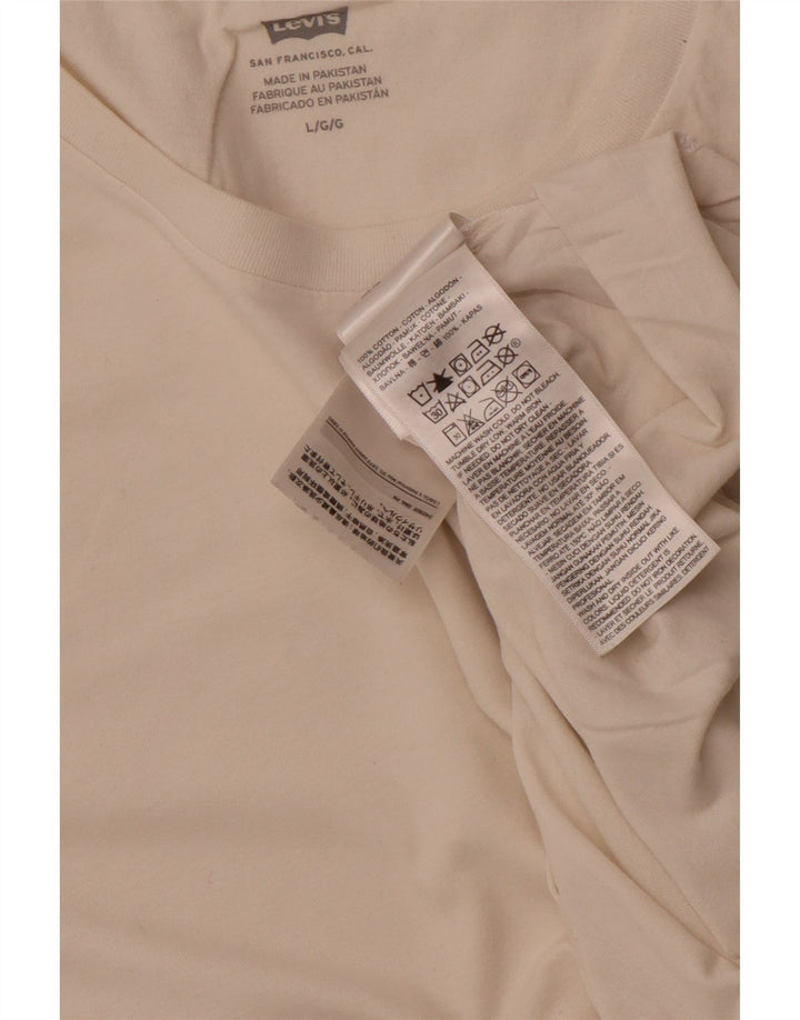 Camiseta masculina Levi's Top grande de algodão branco