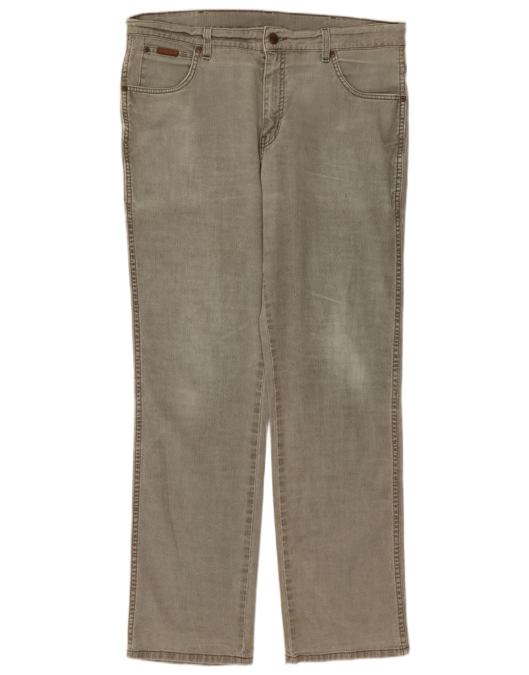 Wrangler Masculino Texas Stretch Straight Jeans W36 L32 Algodão Cinza