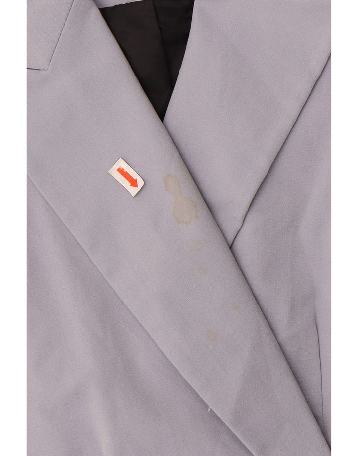 Jaqueta blazer feminina Zara com 1 botão EU 46 2XL roxo poliéster