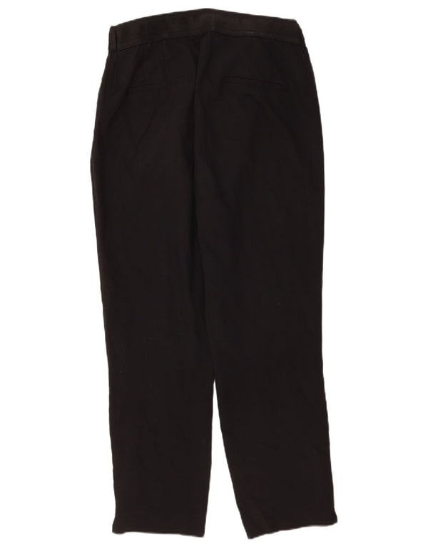 Calça chino reta feminina Zara XL W32 L26 algodão preto
