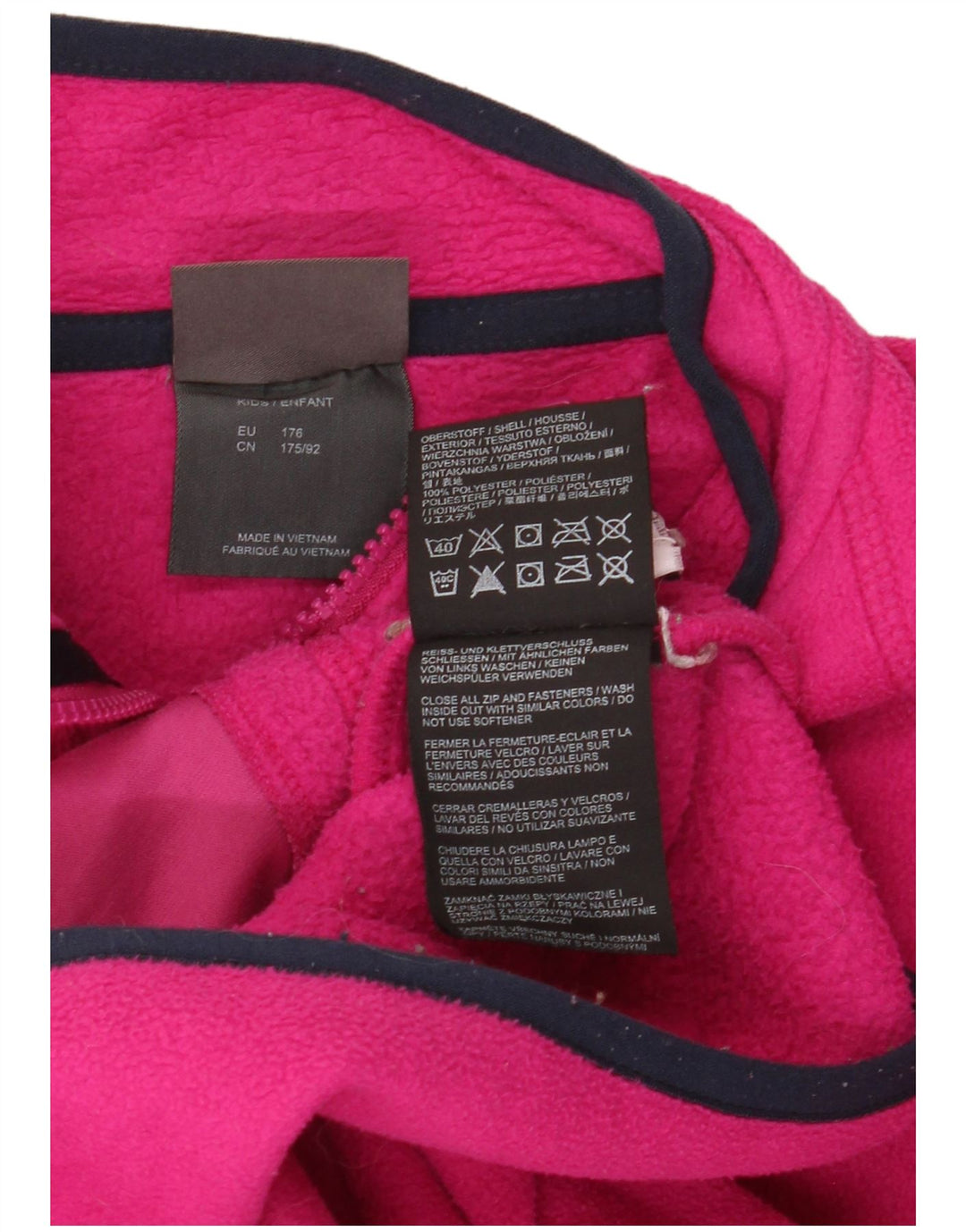 Jaqueta de lã JACK WOLFSKIN para meninas 15-16 anos poliéster rosa