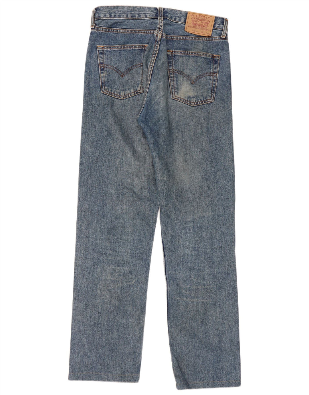 Calça jeans feminina Levi's 590 Straight W31 L32 azul algodão