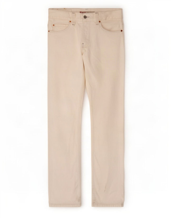 Calça jeans feminina Levi's 511 Slim W33 L34 algodão branco