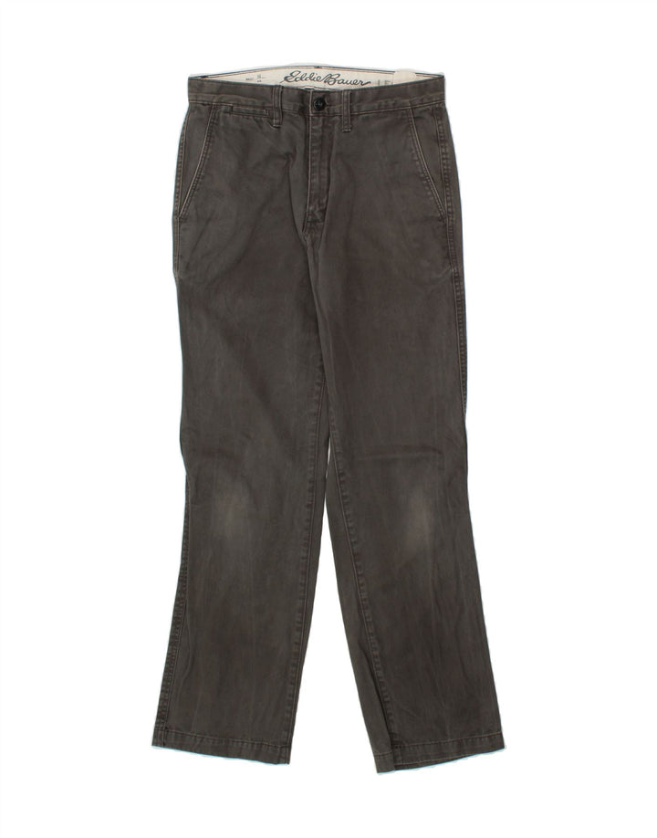 EDDIE BAUER Mens Classic Straight Chino Trousers W30 L32 Grey Cotton Vintage Eddie Bauer and Second-Hand Eddie Bauer from Messina Hembry 