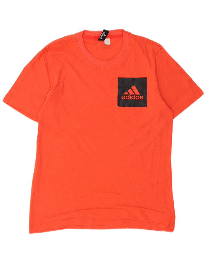 ADIDAS Mens Graphic T-Shirt Top Pequeno Laranja