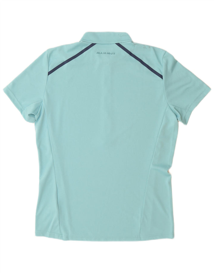 Camiseta masculina Mammut Polartec com zíper e gola alta poliéster azul