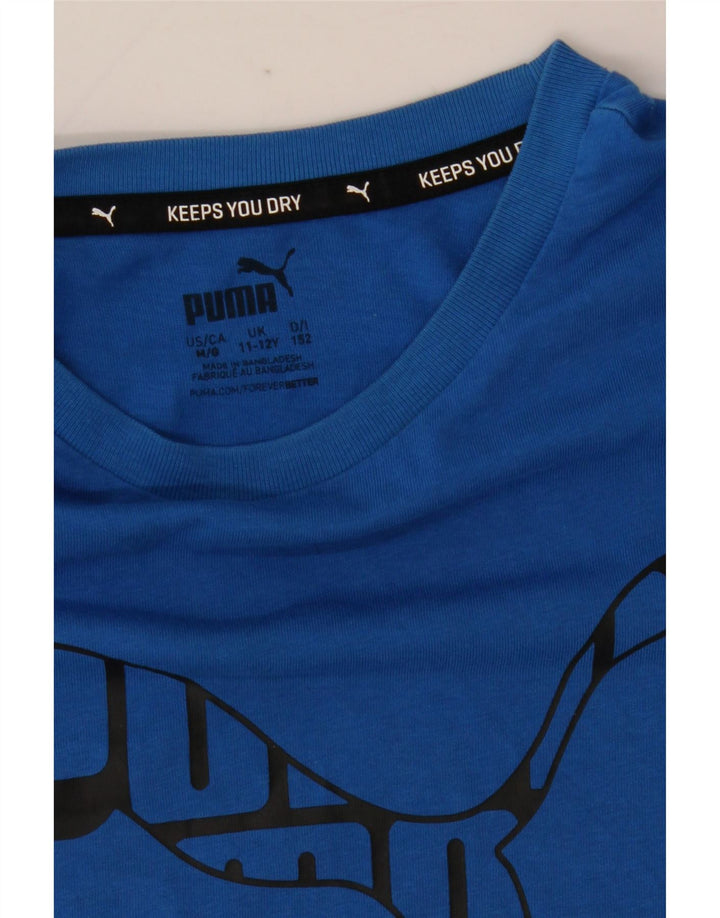 Camiseta Puma Boys Graphic Top 11-12 Anos Azul