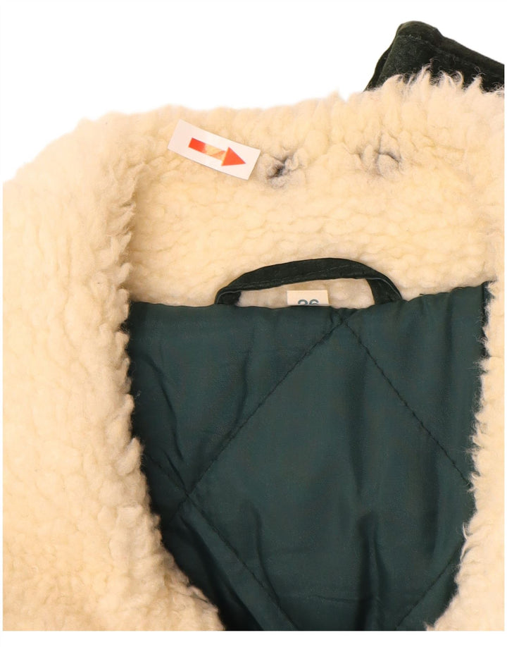 Jaqueta masculina de camurça vintage UK 42 XL lã geométrica cáqui