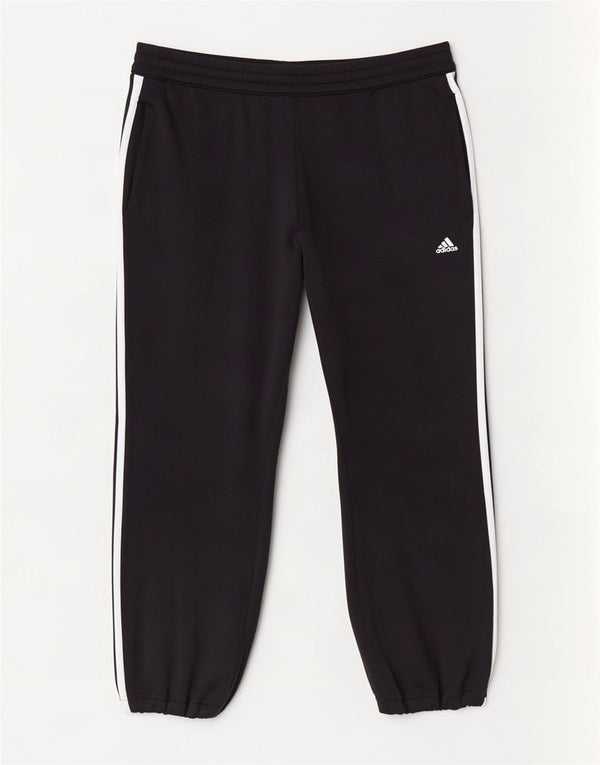 Calça de treino feminina Adidas Joggers UK 14 grande poliéster preto