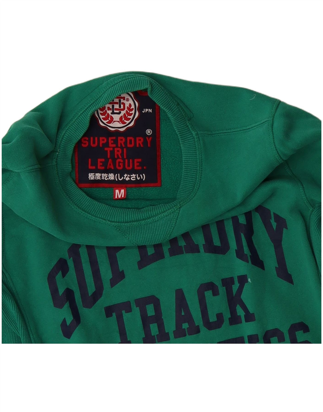 SUPERDRY moletom gráfico masculino jumper médio algodão verde