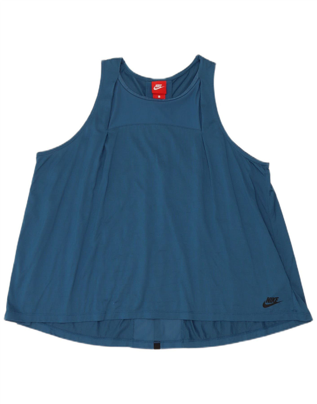 Colete feminino Nike Oversized Top UK 16 grande algodão azul