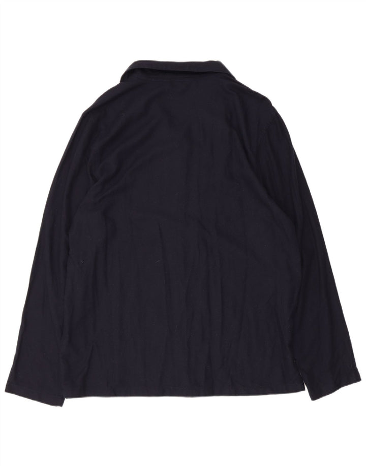 Camisa masculina Tommy Hilfiger grande viscose xadrez azul marinho