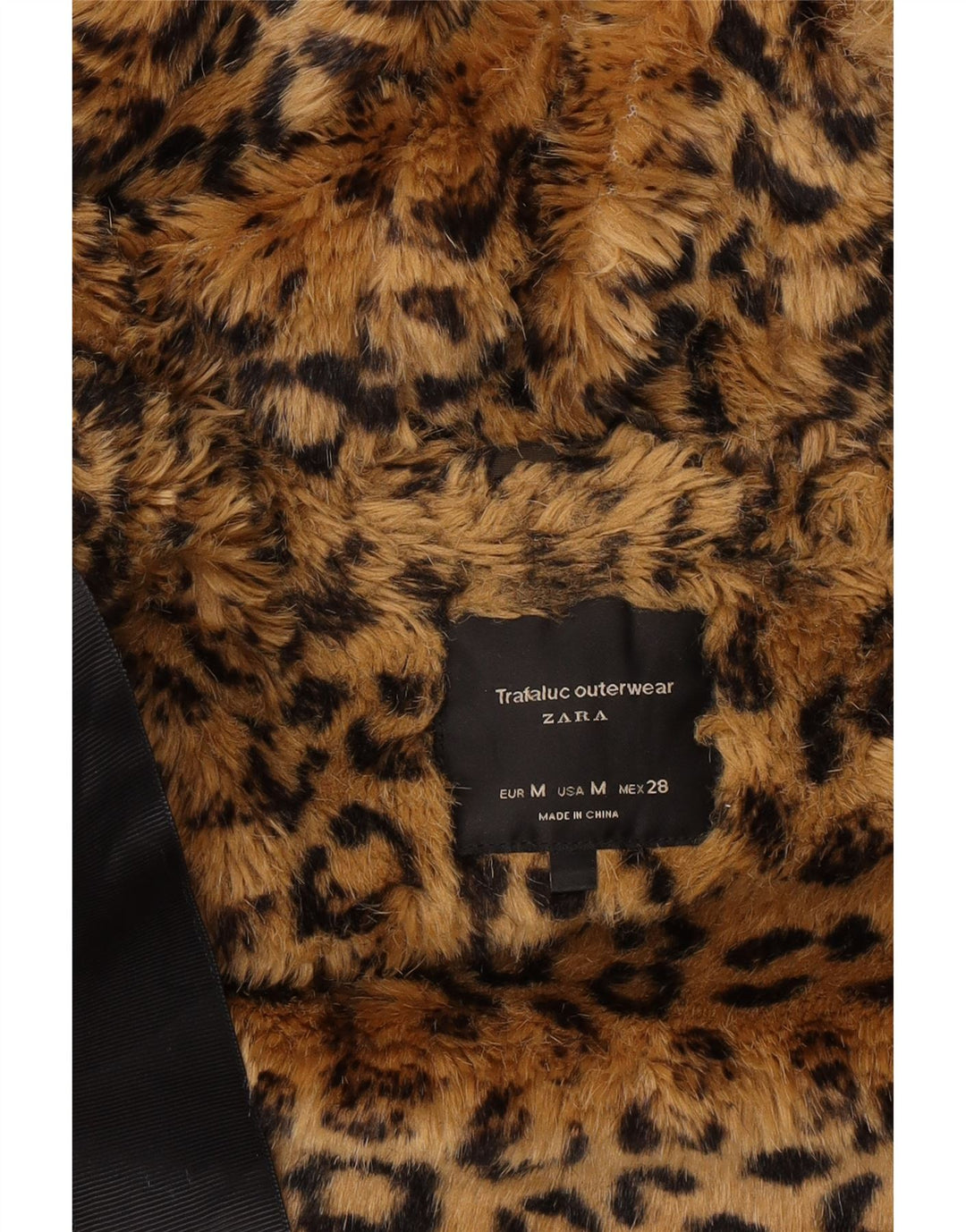 Jaqueta parka feminina com capuz Zara UK 14 poliéster cáqui médio
