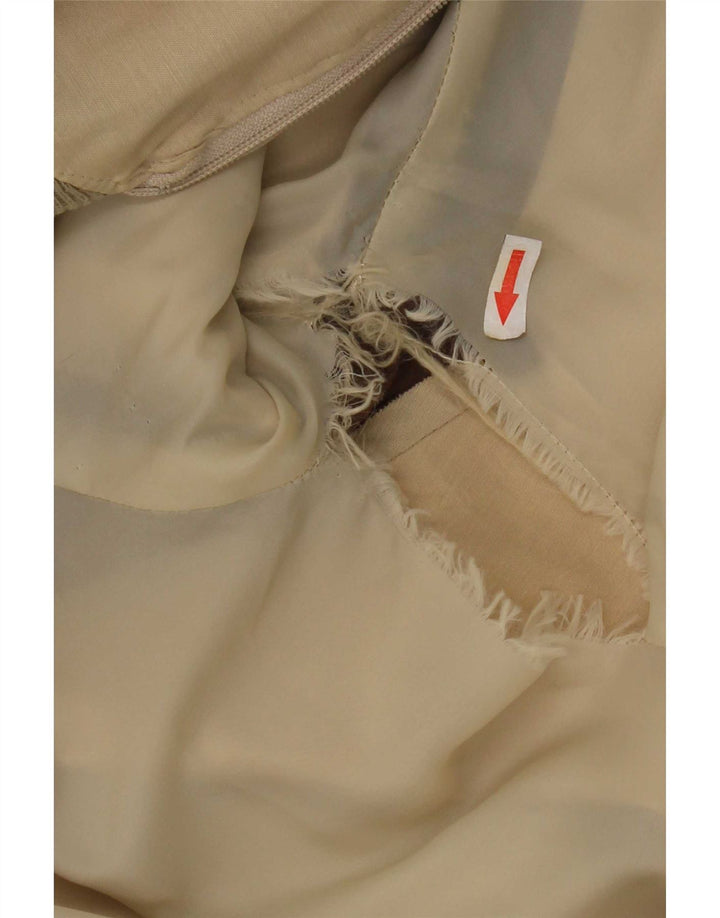 Jaqueta bomber masculina vintage UK 42 XL bege Colourblock poliéster