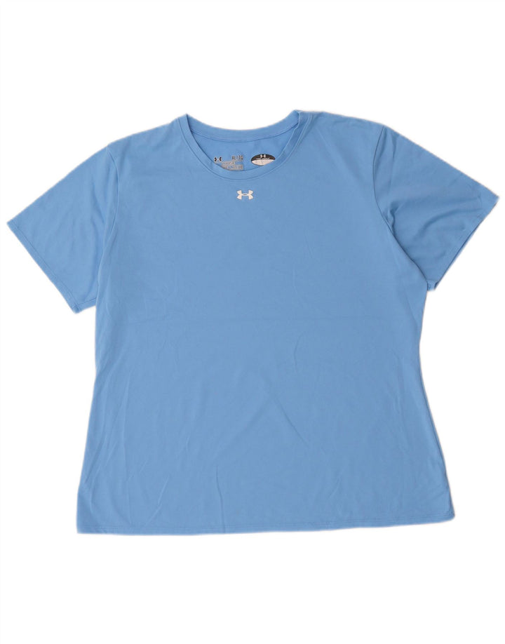 Camiseta feminina Under ARMOUR Heat Gear UK 18 XL azul poliéster