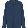 Camisa Calvin Klein Masculina Slim Fit Azul Médio Algodão