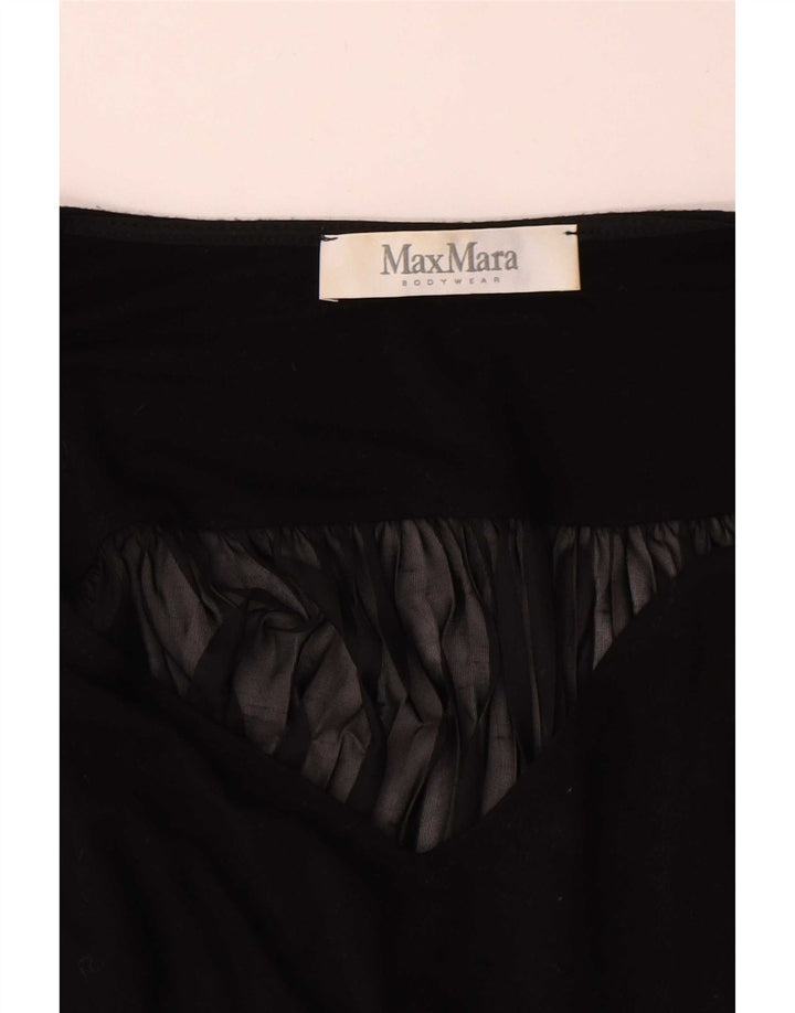 Max Mara Blusa Feminina Top UK 14 Grande Preto