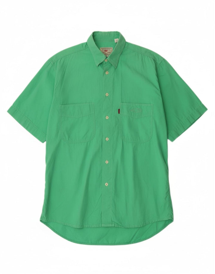 Camisa masculina de manga curta LEVI'S algodão verde médio