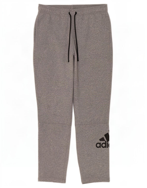 Calça Adidas Masculina Graphic Treino Grande Algodão Cinza
